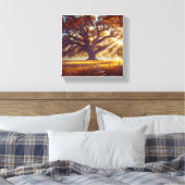 威厳のあるオークの花 キャンバスプリント (インサイチュ (寝室))