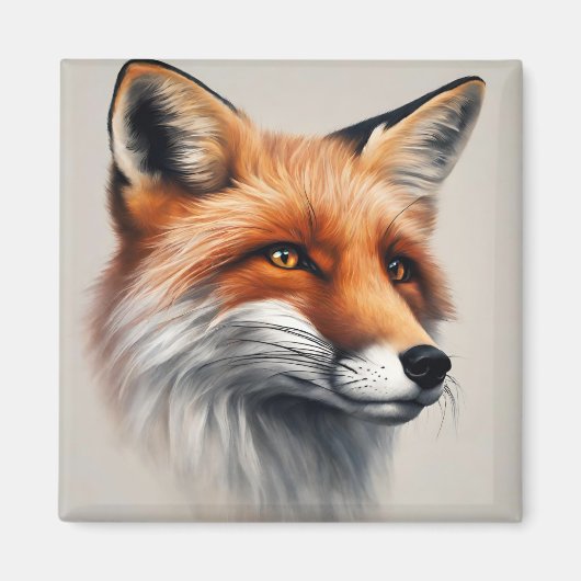 威厳のあるキツネ マグネット (正面)