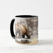 威厳のあるグリズリー森林の守護者» マグカップ (正面左)