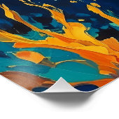 威厳のあるシャーク鮮やか水中絵を描写真P ポスター (コーナー)