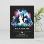 威厳のあるシンプル誕生日 招待状 (スタンド正面)