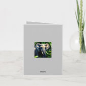 威厳のあるジャングルゾウ – 野生と無料 サンキューカード (裏面)