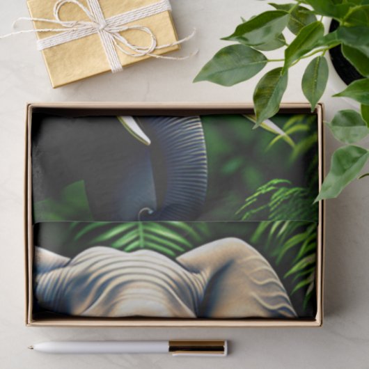 威厳のあるジャングルゾウ – 野生と無料 薄葉紙 (ギフト)