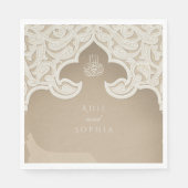 威厳のあるスパーソナライズされたル結婚ク スタンダードランチョンナプキン (正面)