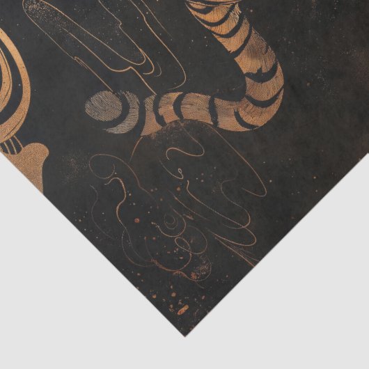 威厳のあるタイガーウォーはっきりしたクウォーターカラーアート 薄葉紙 (詳細)