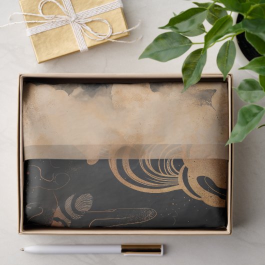 威厳のあるタイガーウォーはっきりしたクウォーターカラーアート 薄葉紙 (ギフト)