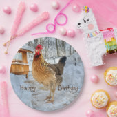 威厳のあるチキンハッピーバースデー ペーパープレート (パーティー)