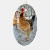 威厳のあるチキン セラミックオーナメント (右)