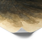 威厳のあるチンパンジー水彩ポートレート ポスター (角)