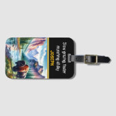 威厳のあるバッファローバイザセレネマウンテンストリーム ラゲッジタグ (正面横)