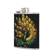 威厳のあるピーコックインホワイト宇宙 フラスク (左)