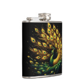 威厳のあるピーコックインホワイト宇宙 フラスク (右)