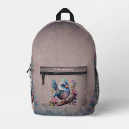 威厳のあるファンタジーの鳥 プリントバックパック