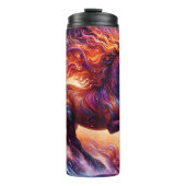 威厳のあるファンタジー馬宇宙の渦 タンブラー (正面)