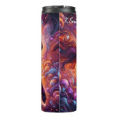 威厳のあるファンタジー馬宇宙の渦 タンブラー (裏面)