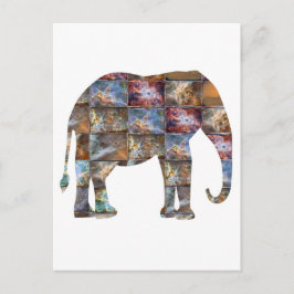 威厳のあるフレンドリー動物: Elephant Marble Tiles ポストカード