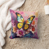 威厳のあるフローラ渦巻き型の蝶 クッション (ブランケット)