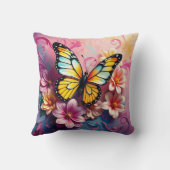 威厳のあるフローラ渦巻き型の蝶 クッション (裏面)