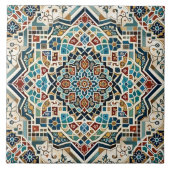 威厳のあるモザイク：複雑な幾何学的タイルデザイン タイル (正面)