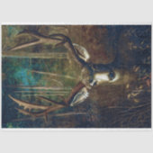 威厳のあるヴィンテージ鹿フォレストデコペ紙 薄葉紙 (正面)