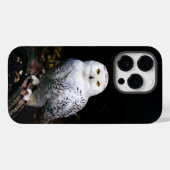 威厳のある冬のシロフクロウ Case-Mate iPhoneケース (裏面 (横))