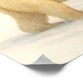 威厳のある北極熊：北極野生生物水色 ポスター (角)