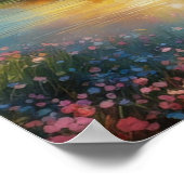 威厳のある夕べグロー ポスター (角)