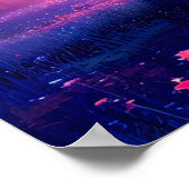 威厳のある夕日のチャームの森の木 ポスター (角)