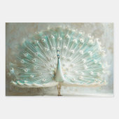 威厳のある孔雀セットデコページ ラッピングペーパーシート (正面2)