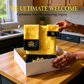 威厳のある孔雀ディスプレイブルーと金ゴールド バスタオルセット