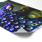 威厳のある孔雀デジタルアート印刷可能ポスター ポスター (角)