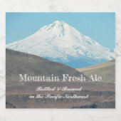 威厳のある山フーパーソナライズされたド ビールラベル (シングルラベル)