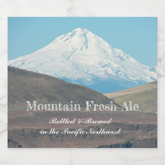 威厳のある山フーパーソナライズされたド ビールラベル (シングルラベル)