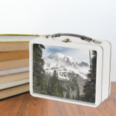 威厳のある山レイニアーランドスケープ メタルランチボックス