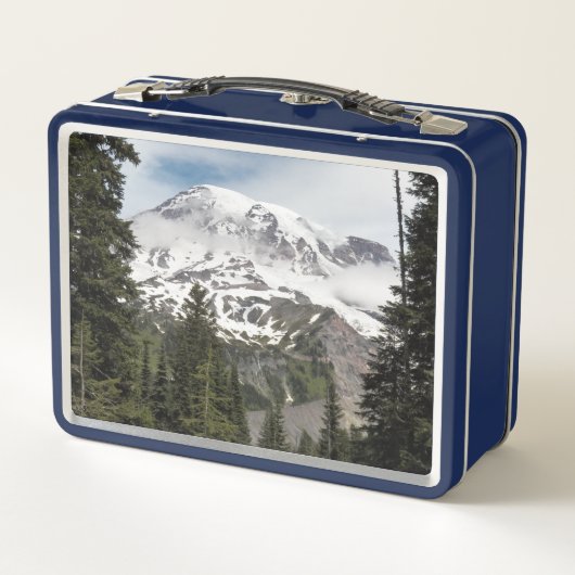 威厳のある山レイニアーランドスケープ メタルランチボックス (裏面)