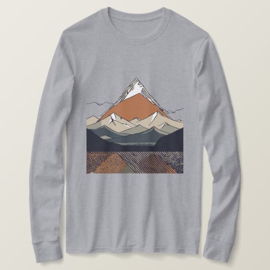 「威厳のある山」 Tシャツ (デザイン正面)