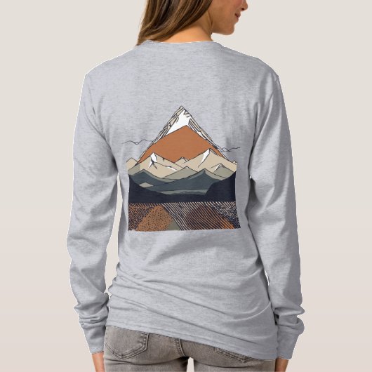 「威厳のある山」 Tシャツ (裏面)