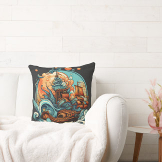 威厳のある帆船 – セーリングザシーズ装飾用クッション クッション