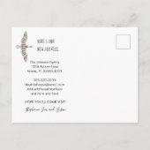 威厳のある引っ越しましたを新しい家へ 案内ポストカード (裏面)