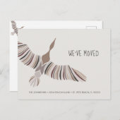 威厳のある抽象芸術グース引っ越しました 案内ポストカード (正面/裏面)