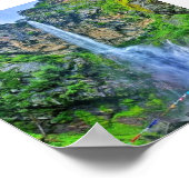 威厳のある春滝 ポスター (角)