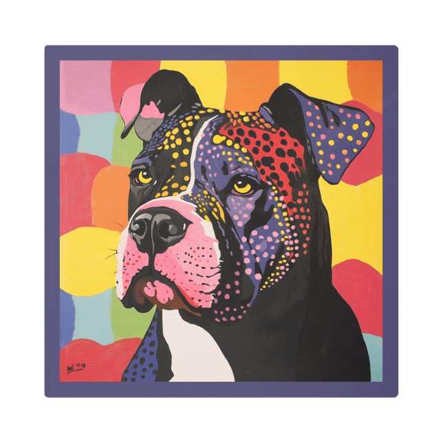 威厳のある杖コルソポップ・アートのアート メタルプリント (正面)