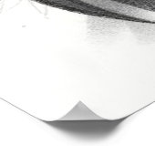 威厳のある注視点:ライオン顔木炭ポートレート ポスター (角)