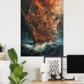 威厳のある海のポスタ絵を描ーに出荷 ポスター (ホームオフィス)