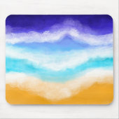 威厳のある海波砂浜 マウスパッド (正面)