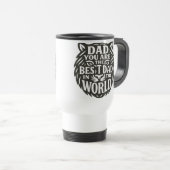 「威厳のある献上品：はっきりしたパパのためのTiger Word Art Mug トラベルマグ (正面右)