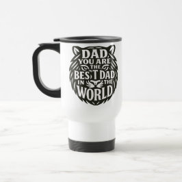 「威厳のある献上品:はっきりしたパパのためのTiger Word Art Mug トラベルマグ