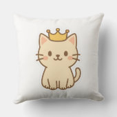 威厳のある王冠の可愛らしい猫 クッション (裏面)