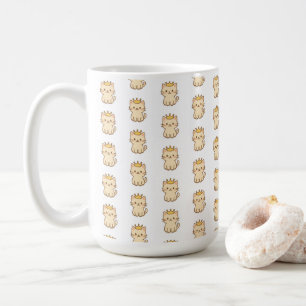 威厳のある王冠の可愛らしい猫 コーヒーマグカップ