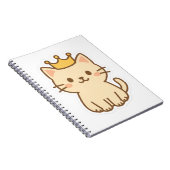 威厳のある王冠の可愛らしい猫 ノートブック (右側)